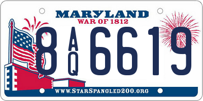 MD license plate 8AQ6619