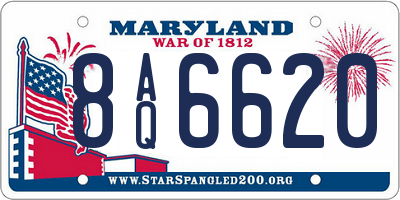 MD license plate 8AQ6620