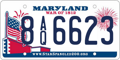 MD license plate 8AQ6623