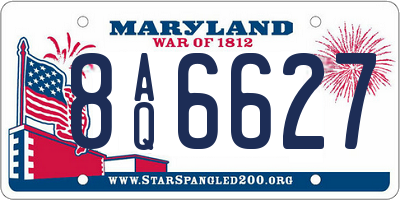 MD license plate 8AQ6627