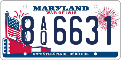 MD license plate 8AQ6631
