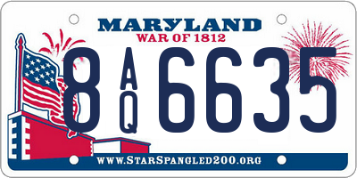 MD license plate 8AQ6635