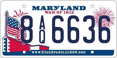 MD license plate 8AQ6636