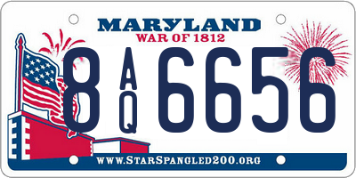 MD license plate 8AQ6656