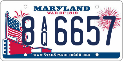 MD license plate 8AQ6657