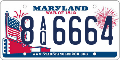 MD license plate 8AQ6664