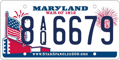 MD license plate 8AQ6679