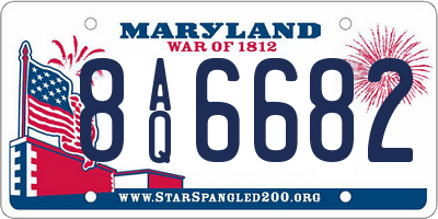 MD license plate 8AQ6682