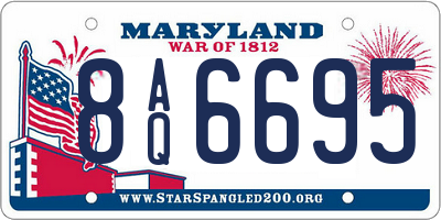 MD license plate 8AQ6695