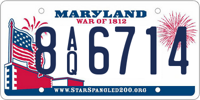 MD license plate 8AQ6714