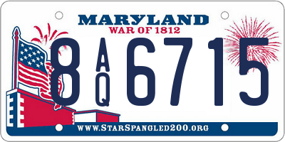 MD license plate 8AQ6715