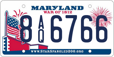 MD license plate 8AQ6766