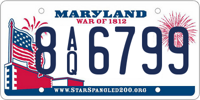 MD license plate 8AQ6799