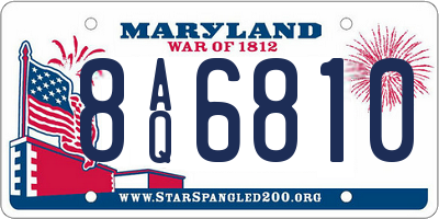 MD license plate 8AQ6810