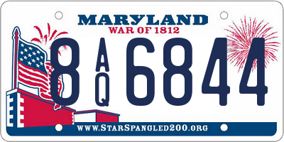 MD license plate 8AQ6844