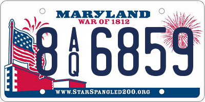MD license plate 8AQ6859