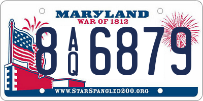 MD license plate 8AQ6879