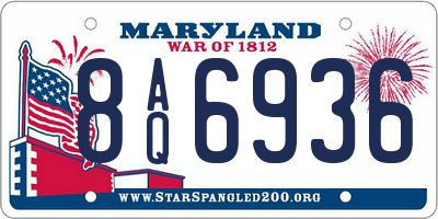 MD license plate 8AQ6936