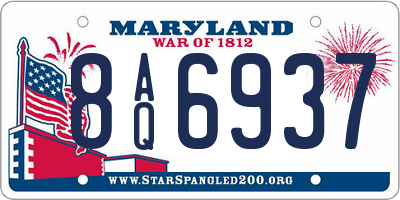 MD license plate 8AQ6937