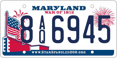 MD license plate 8AQ6945