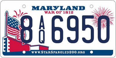 MD license plate 8AQ6950