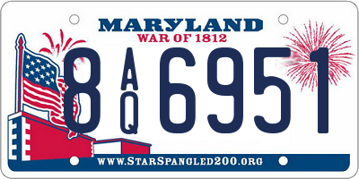 MD license plate 8AQ6951