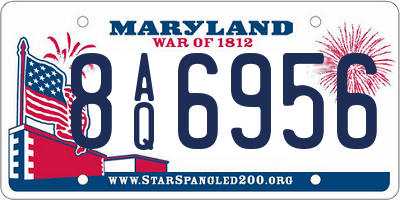 MD license plate 8AQ6956