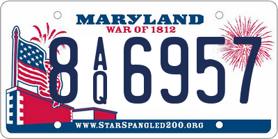 MD license plate 8AQ6957
