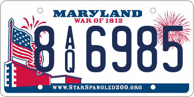 MD license plate 8AQ6985