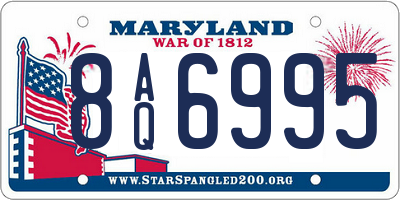 MD license plate 8AQ6995