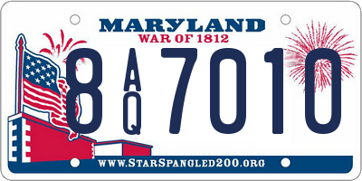 MD license plate 8AQ7010