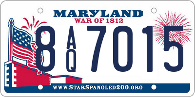 MD license plate 8AQ7015