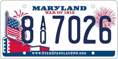 MD license plate 8AQ7026