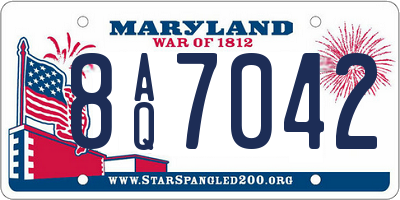 MD license plate 8AQ7042
