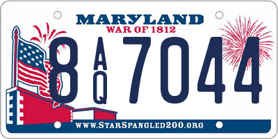 MD license plate 8AQ7044