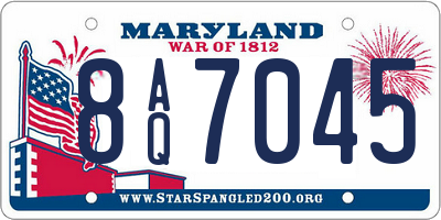 MD license plate 8AQ7045