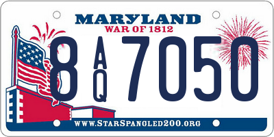 MD license plate 8AQ7050