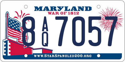 MD license plate 8AQ7057