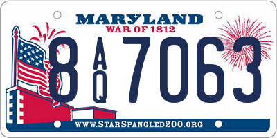 MD license plate 8AQ7063