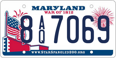 MD license plate 8AQ7069