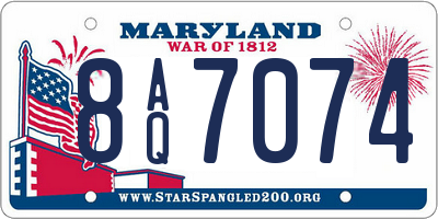 MD license plate 8AQ7074