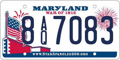 MD license plate 8AQ7083