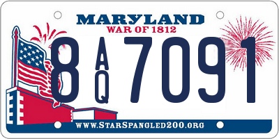 MD license plate 8AQ7091