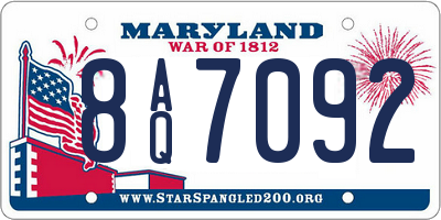 MD license plate 8AQ7092