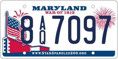 MD license plate 8AQ7097