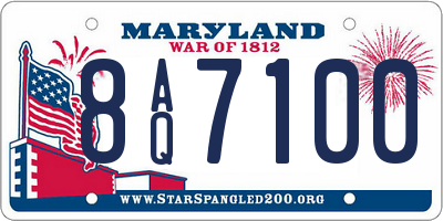 MD license plate 8AQ7100