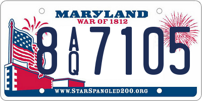 MD license plate 8AQ7105