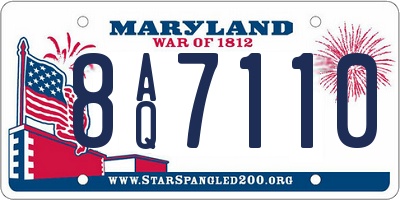 MD license plate 8AQ7110