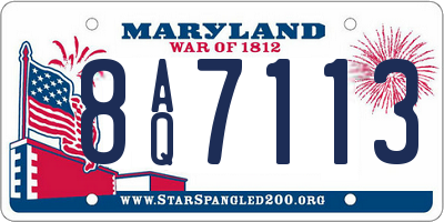 MD license plate 8AQ7113