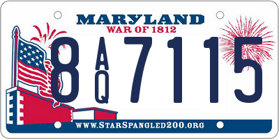 MD license plate 8AQ7115